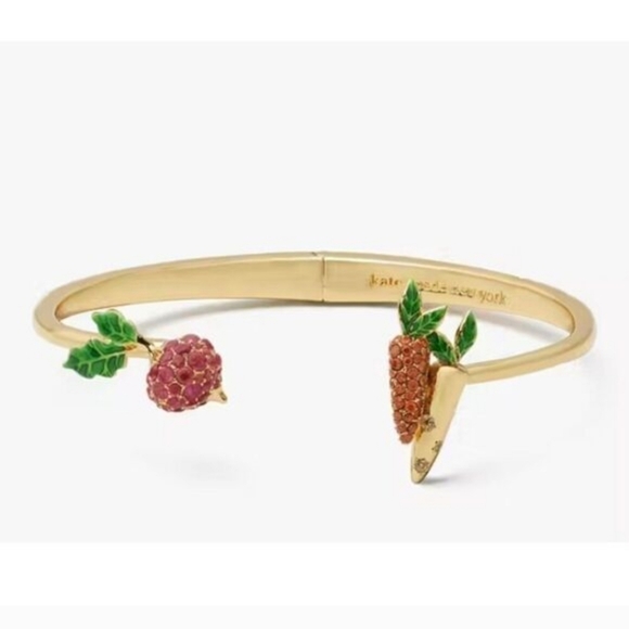 Kate Spade NEW Harvest Timevegetable bracelet hinge cuff - Picture 6 of 9